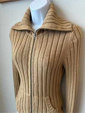 Y2K Vintage Abercrombie & Fitch Ribbed Cardigan Cabincore Ski Lodge Size S